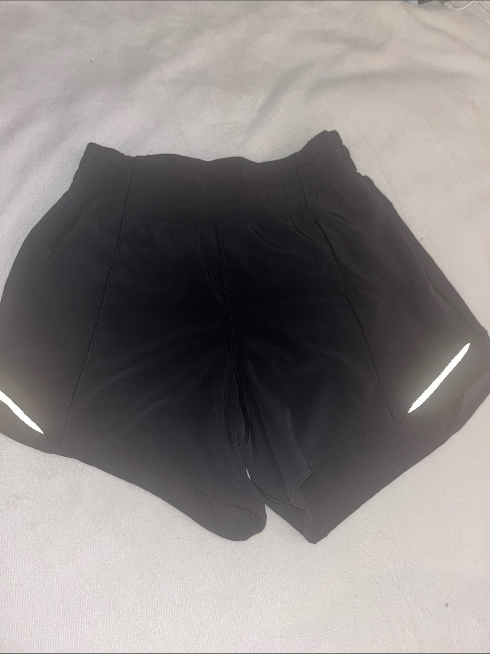 lululemon athletica Black Running Shorts with Reflective Accents